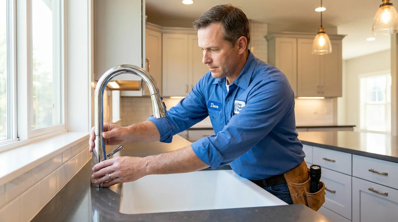 Kitchen faucet installation by Johns Plumbing LLC in Herscher
